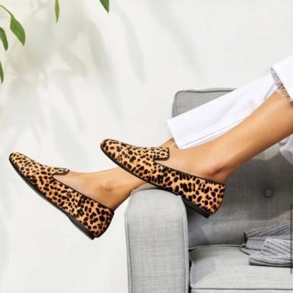 BIRDIES The Starling Fur Lined Cheetah Smoking Loafers 6.5 - Picture 14 of 14